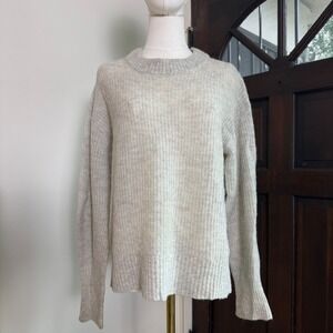 EVERLANE The Cocoon Crew Alpaca Blend Soft Breathable | Almond | Size XS